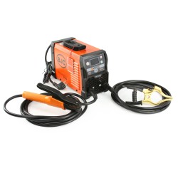 Saldatrice Inverter + Maschera | 20-200A | 230/110V |14x30x20 cm | Modalità MMA, Hot Start, Arc Force, Lift Tig, VRD